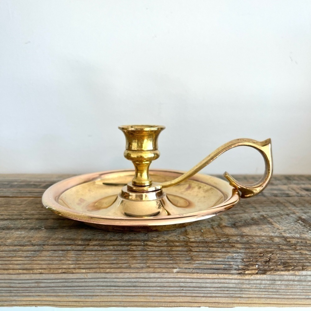 Large Brass chamber candlestick
